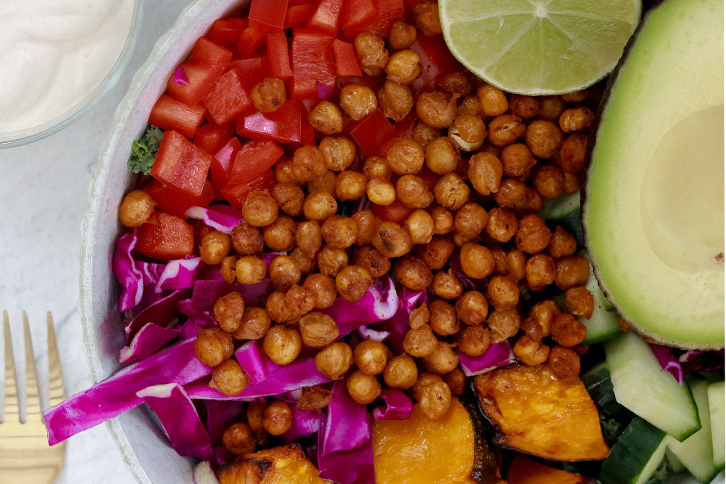 Glowing Peach Tahini Nourish Bowl
&ndash; Kissed Earth