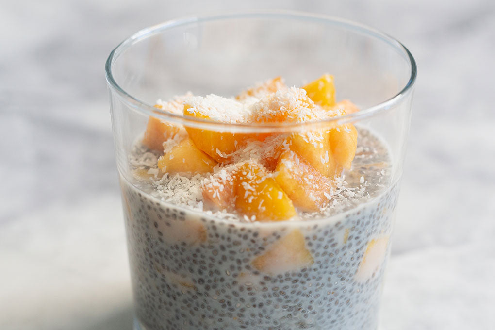Collagen Peach Chia Pudding