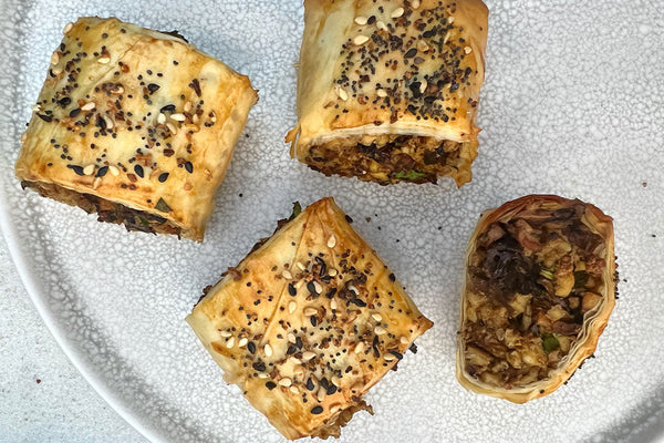 Vegan Mushroom Sausage Rolls - Kissed Earth