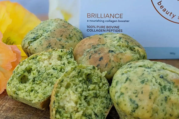 Herby Green Collagen Muffins - Kissed Earth