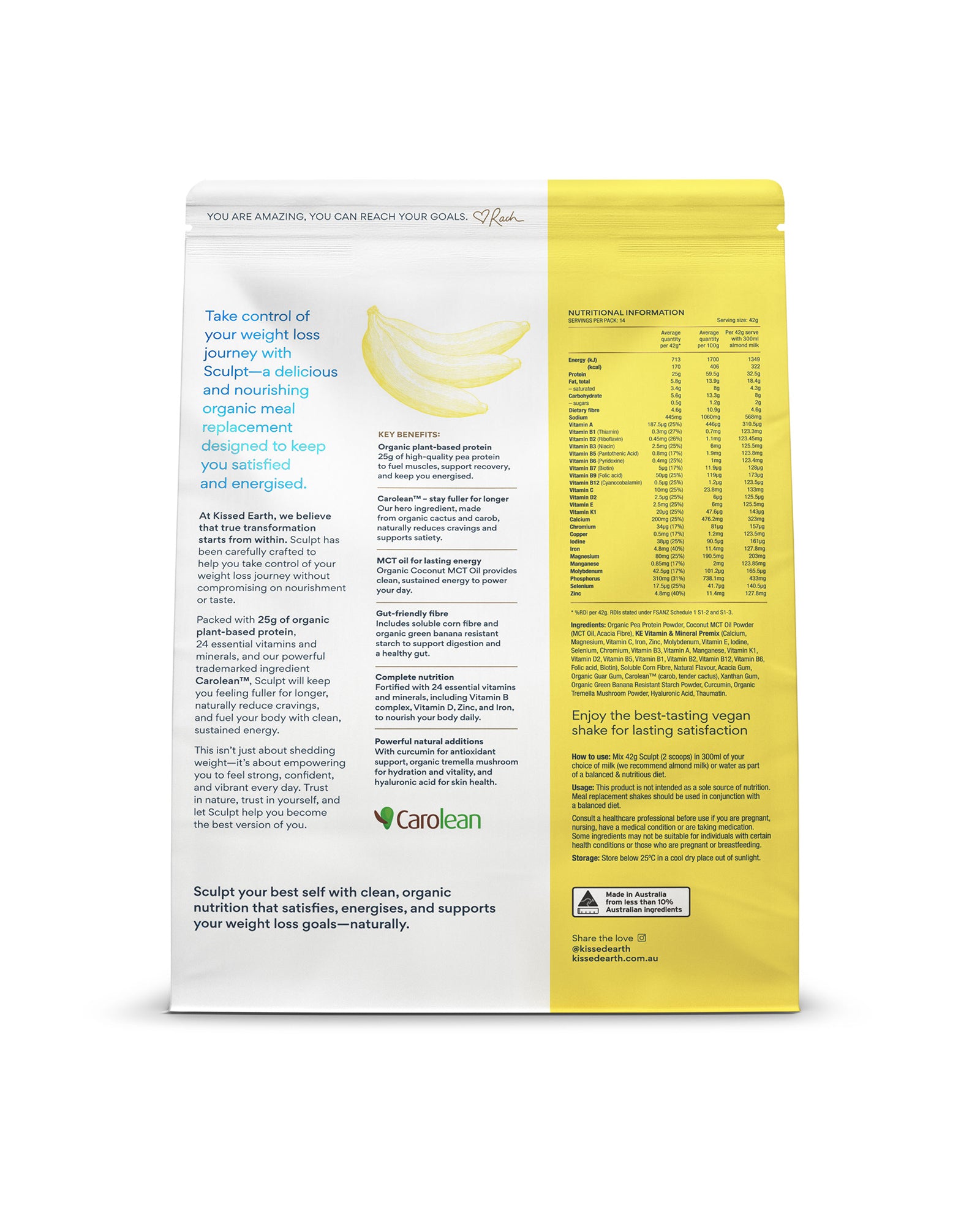 Sculpt Meal Replacement Shakes - Banana