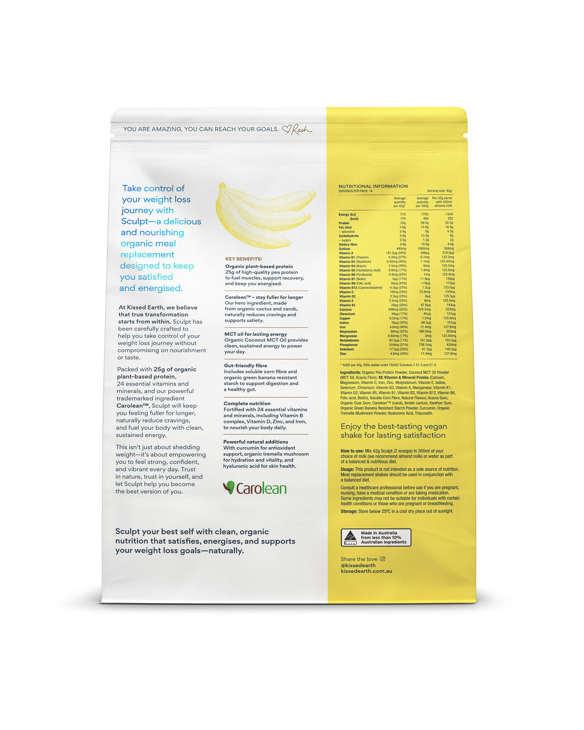 Sculpt Meal Replacement Shakes - Banana