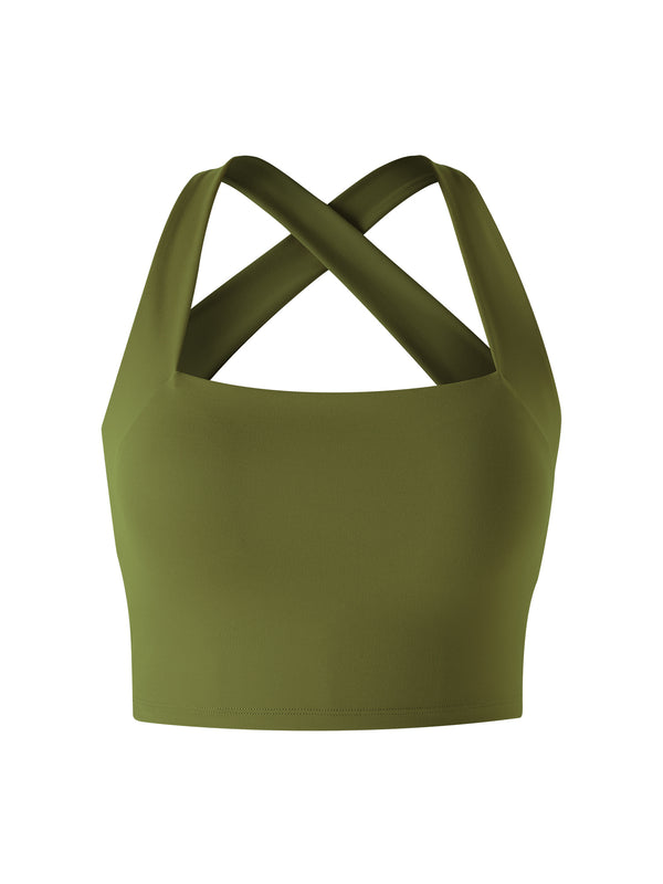 Poise Square Neck Tank - Moss