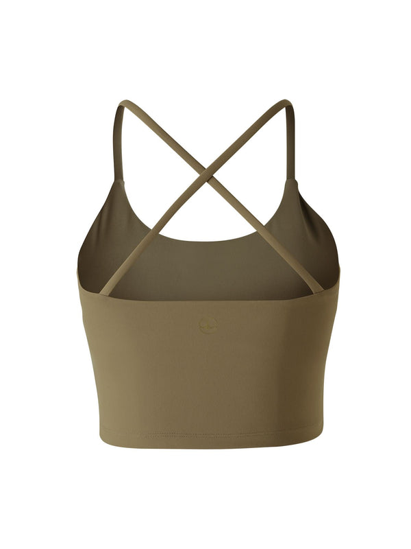 Sculpt Cross Back Tank - Mocha