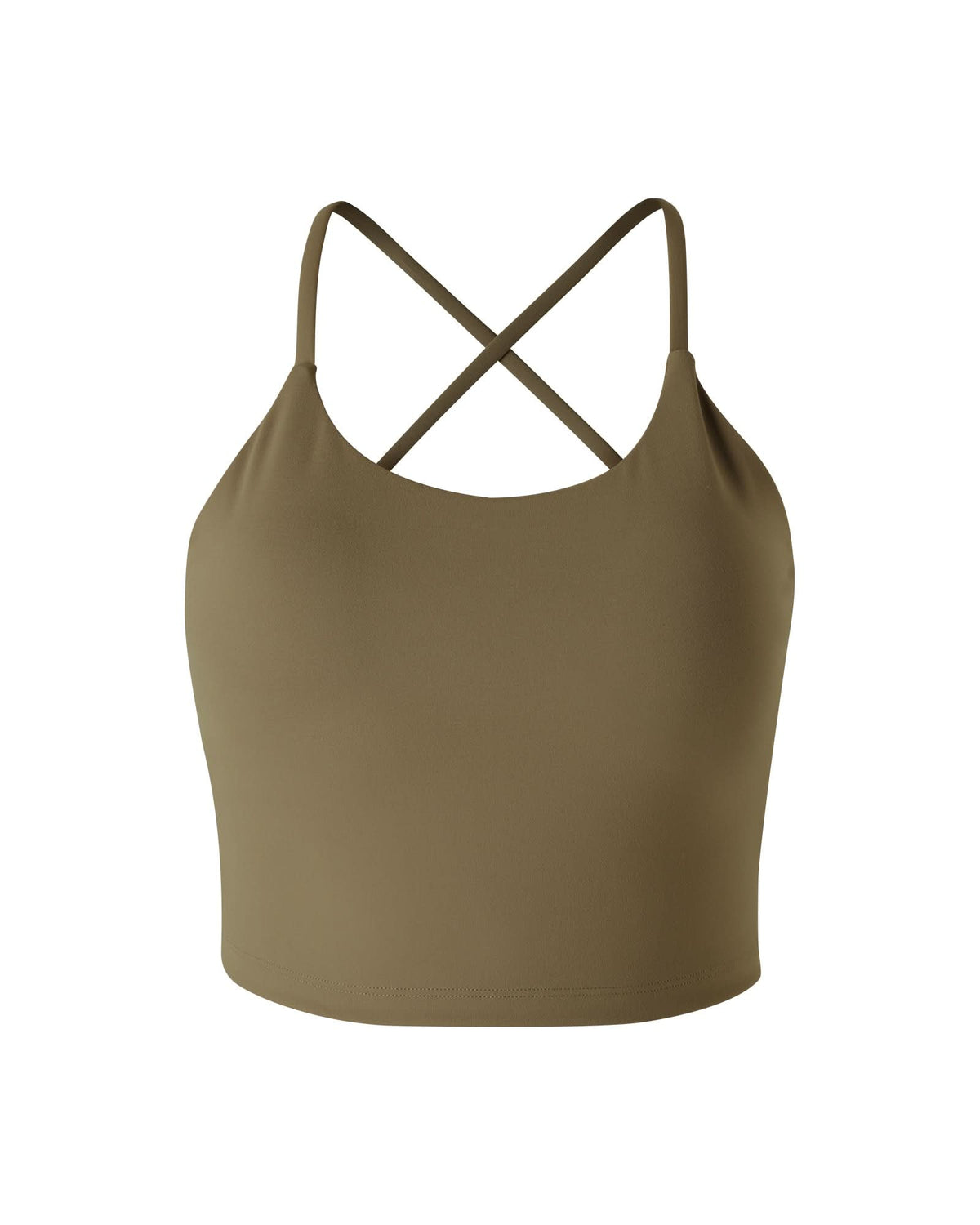 Sculpt Cross Back Tank - Mocha