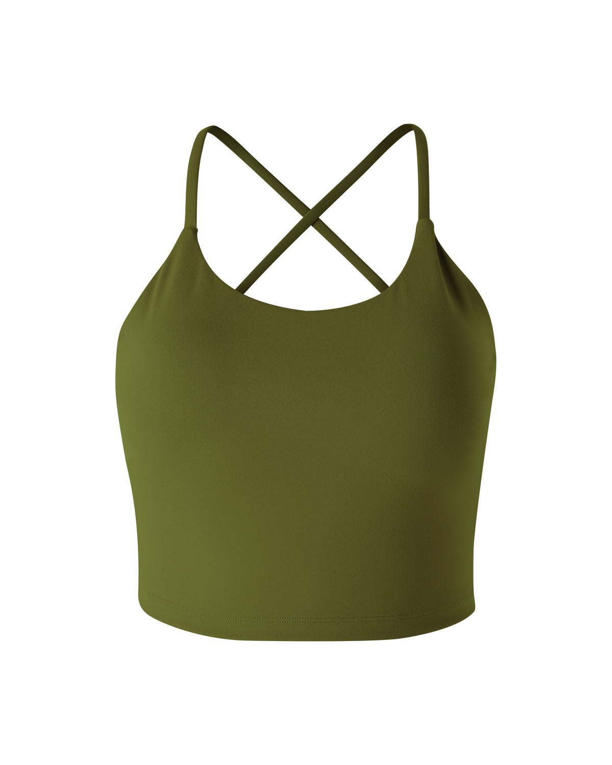 Sculpt Cross Back Tank - Moss