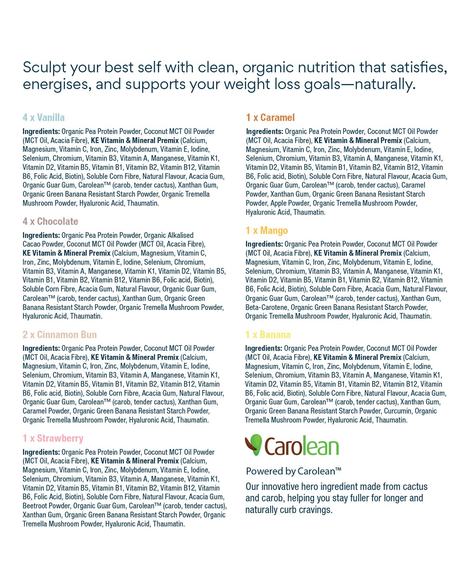 Sculpt Meal Replacement Shakes - Variety Pack