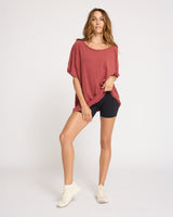 Freedom Oversized Tee - Burgundy