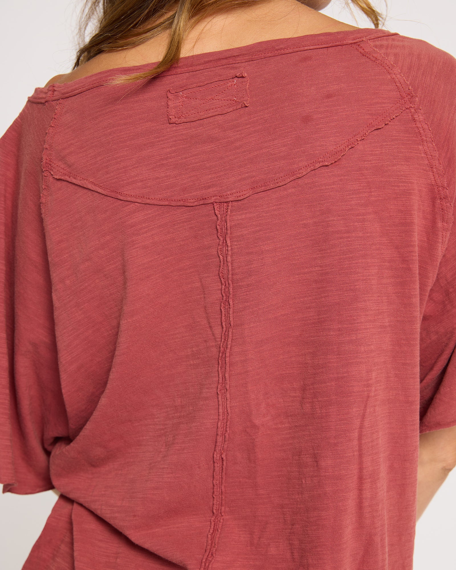 Freedom Oversized Tee - Burgundy