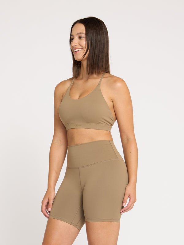 Focus Longline Crop - Mocha