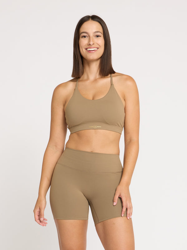 Focus Longline Crop - Mocha