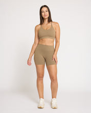 Lift Scrunch Bike Shorts - Mocha