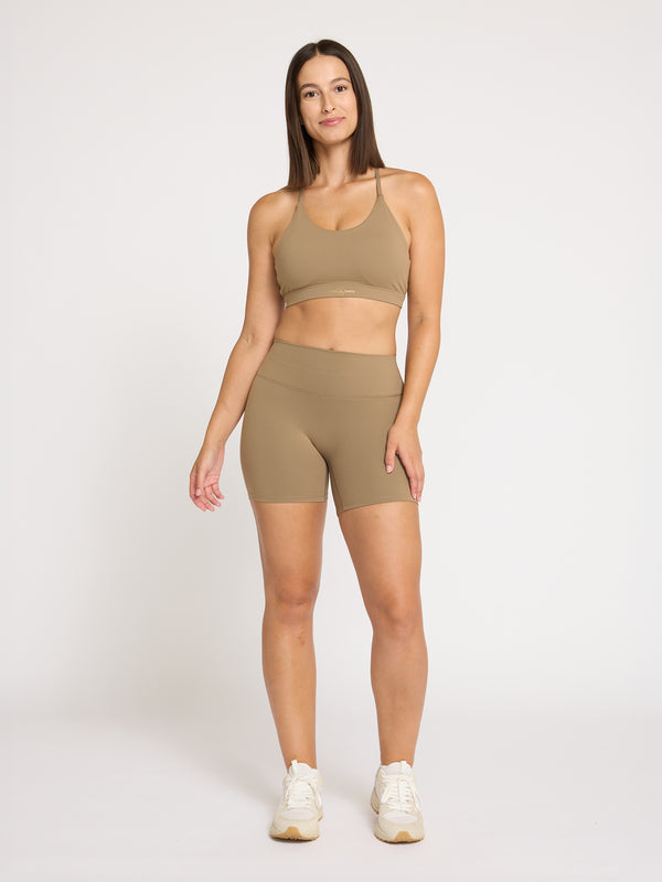 Lift Scrunch Bike Shorts - Mocha