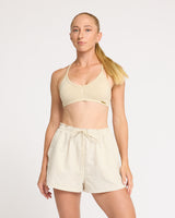 Contour Plunge Crop - Bone