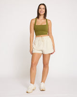 Poise Square Neck Tank - Moss
