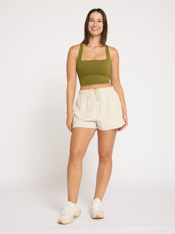 Poise Square Neck Tank - Moss