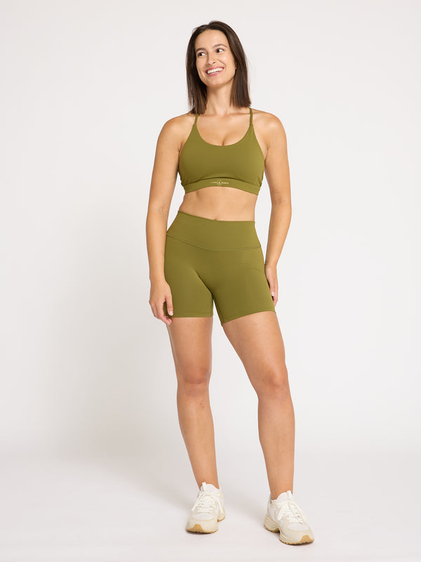 Lift Scrunch Bike Shorts - Moss