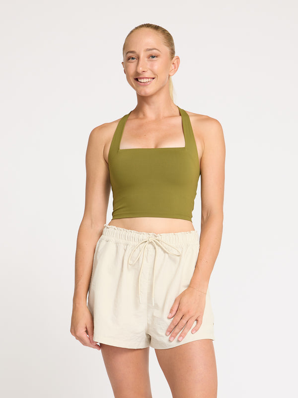 Poise Square Neck Tank - Moss