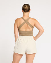 Poise Square Neck Tank - Mocha