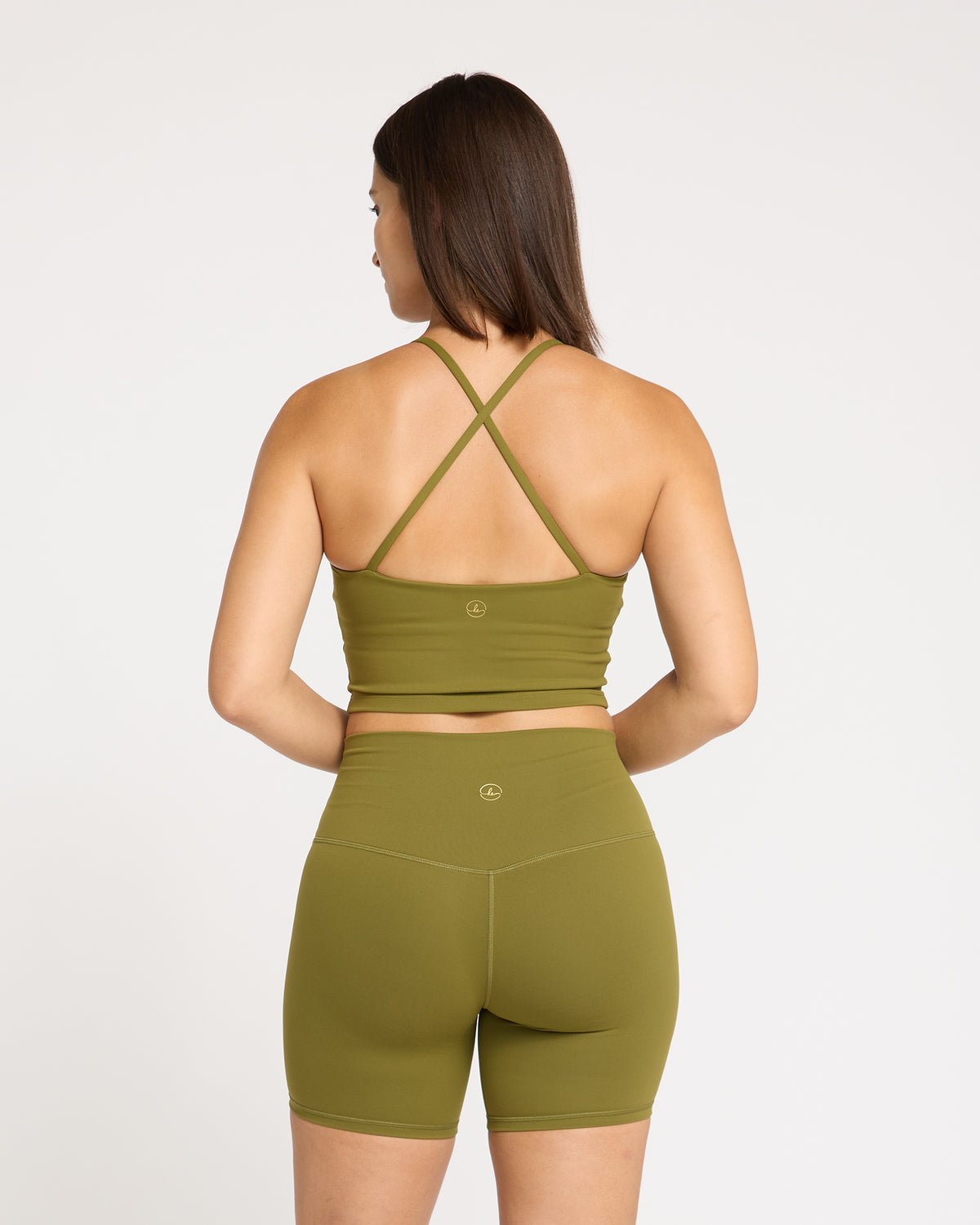 Sculpt Cross Back Tank - Moss