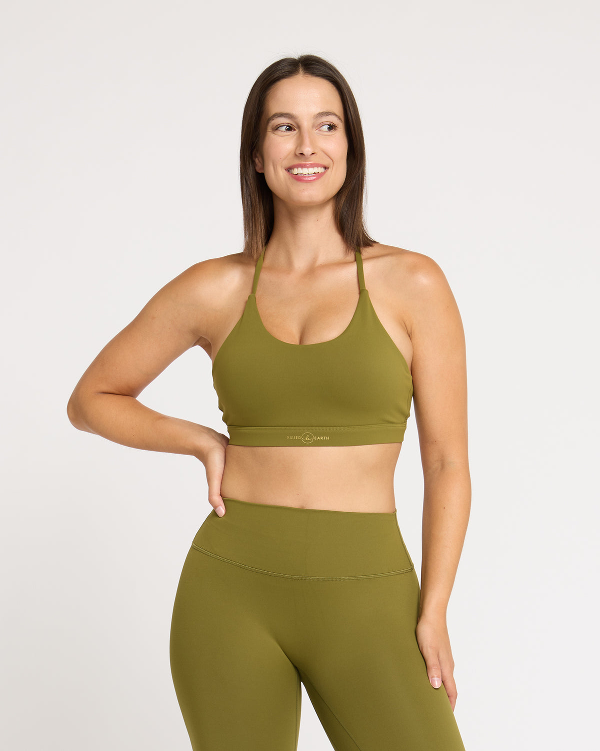 Focus Longline Crop - Moss