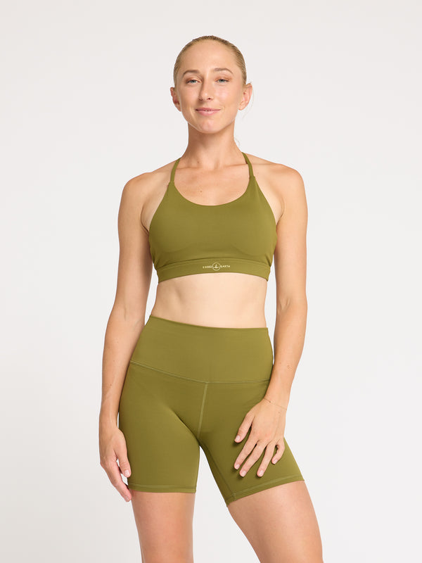 Focus Longline Crop - Moss