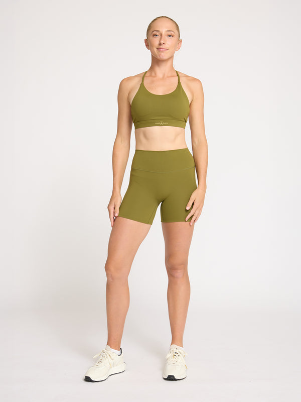 Lift Scrunch Bike Shorts - Moss